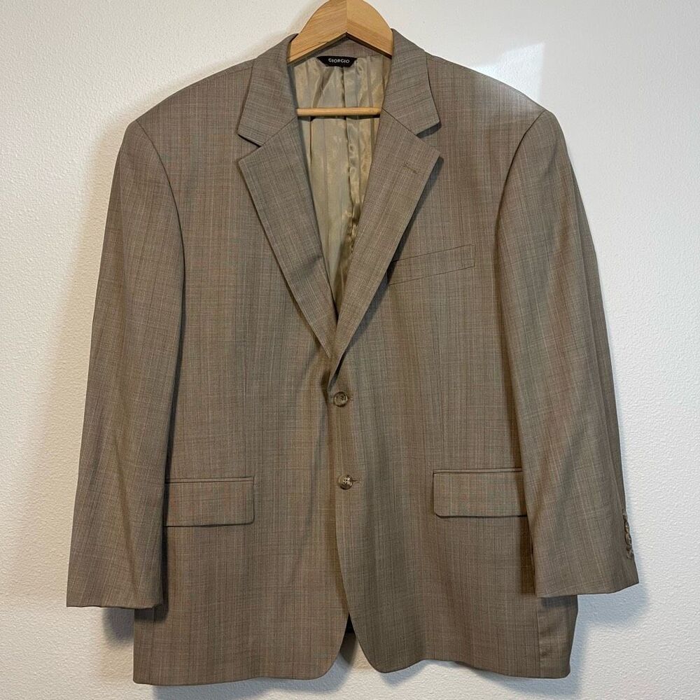 Giorgio Cosani Cashmere & Wool Plaid Suit Jacket Size 46S